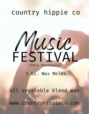 MUSIC FESTIVAL  (Palo Patchouli) Wax Melts- 3 oz.