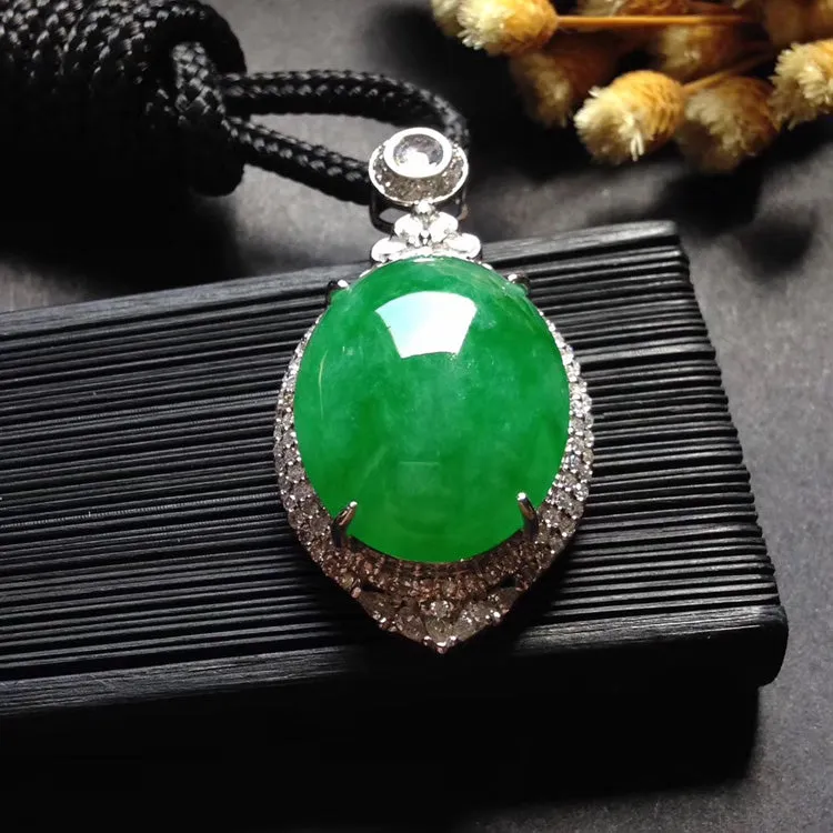 Natural Jade Pendant Jadeite Gold Pendant PT269