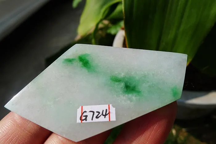 Natural Jade Rough Jadeite Raw (20g,6.5X3.4X0.45cm)