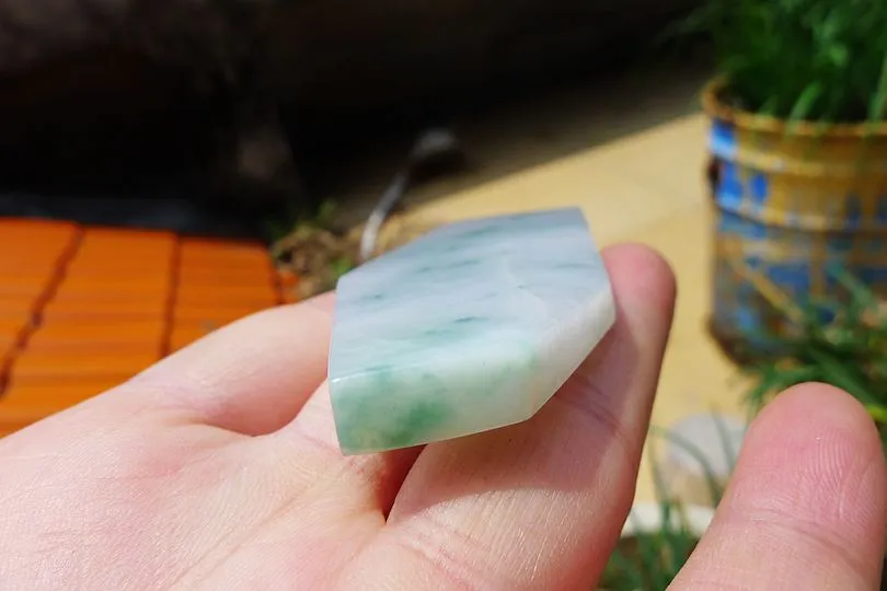 Natural Jade Rough Jadeite Raw (33.5g,7X3.2X0.5cm)