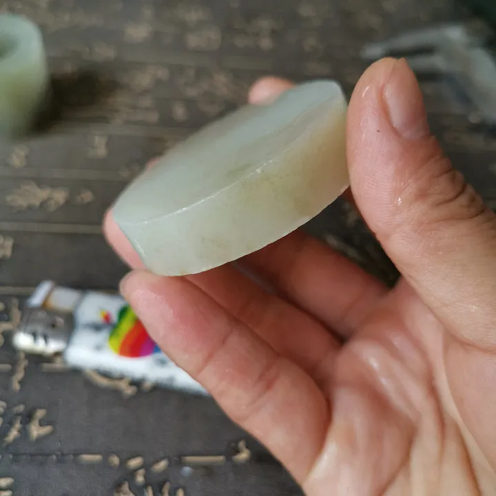 Natural Kunlun Jade Rough Nephrite Raw (79g, 5.2X5.2X1.3cm)