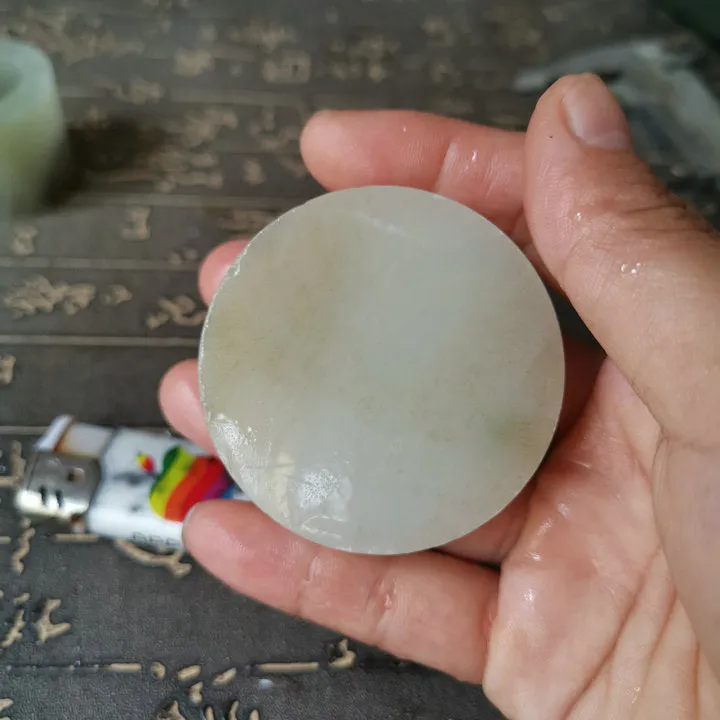 Natural Kunlun Jade Rough Nephrite Raw (79g, 5.2X5.2X1.3cm)