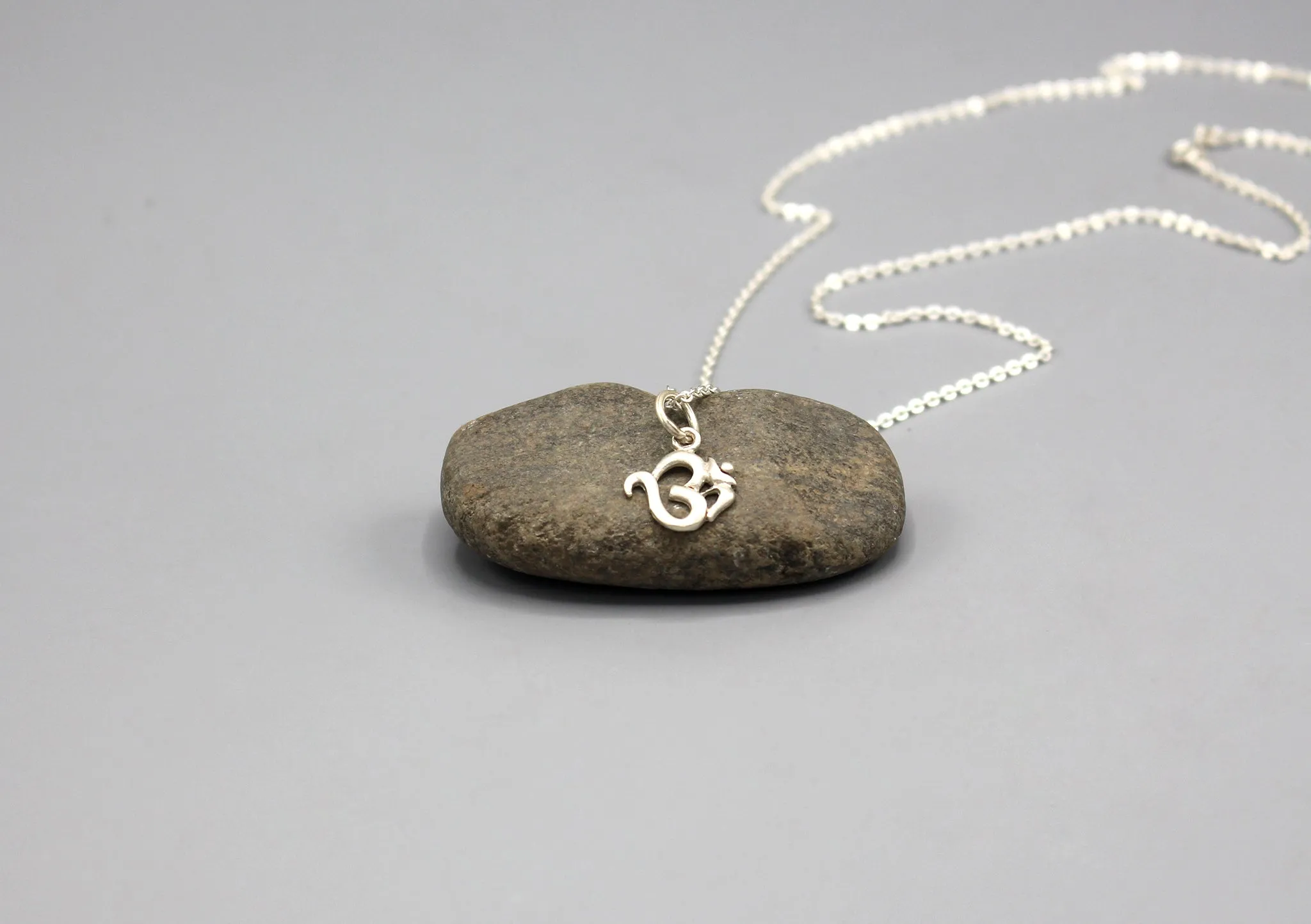 Om Mini Sterling Silver Pendant