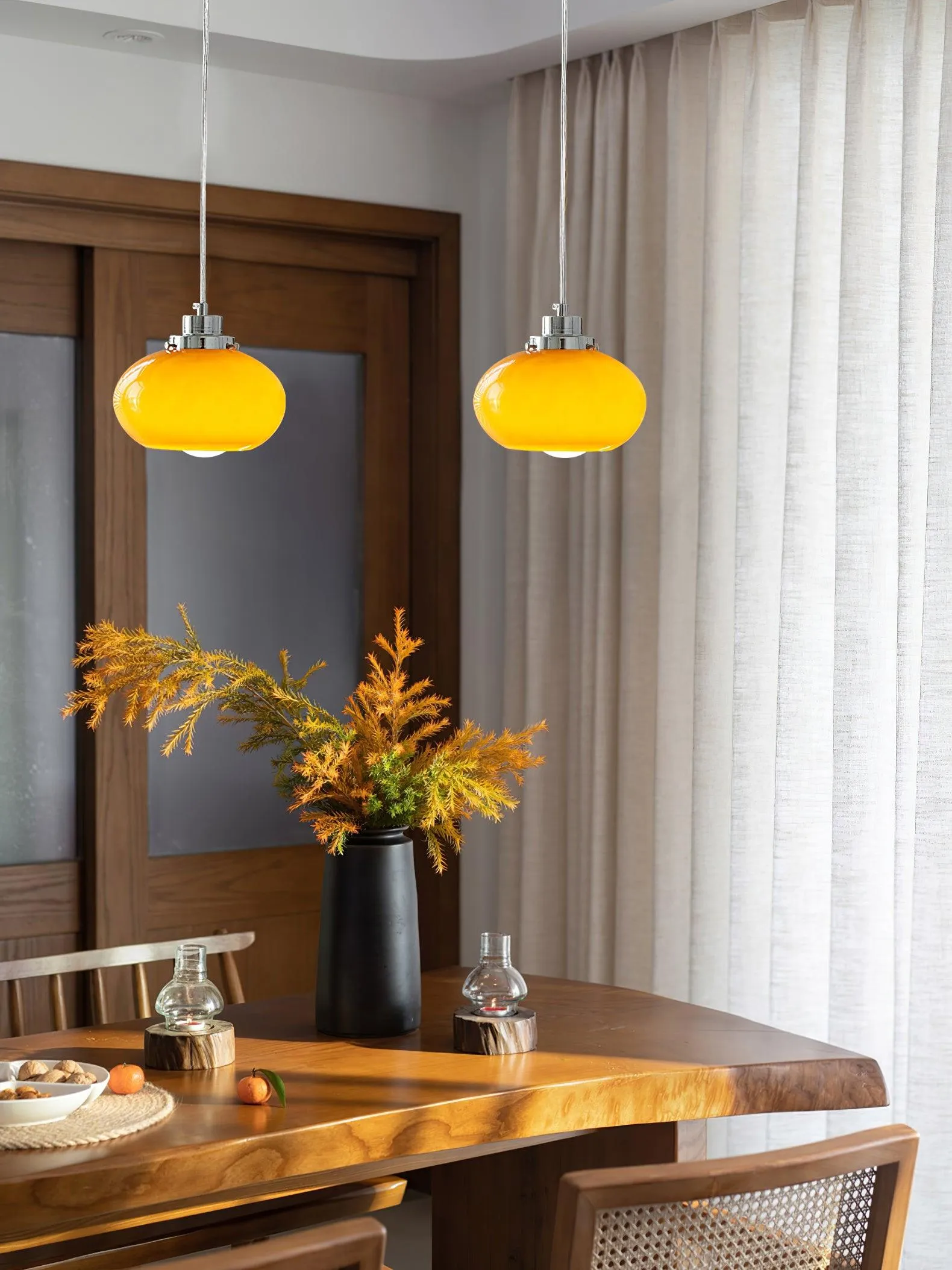 Oval Persimmon Pendant Light