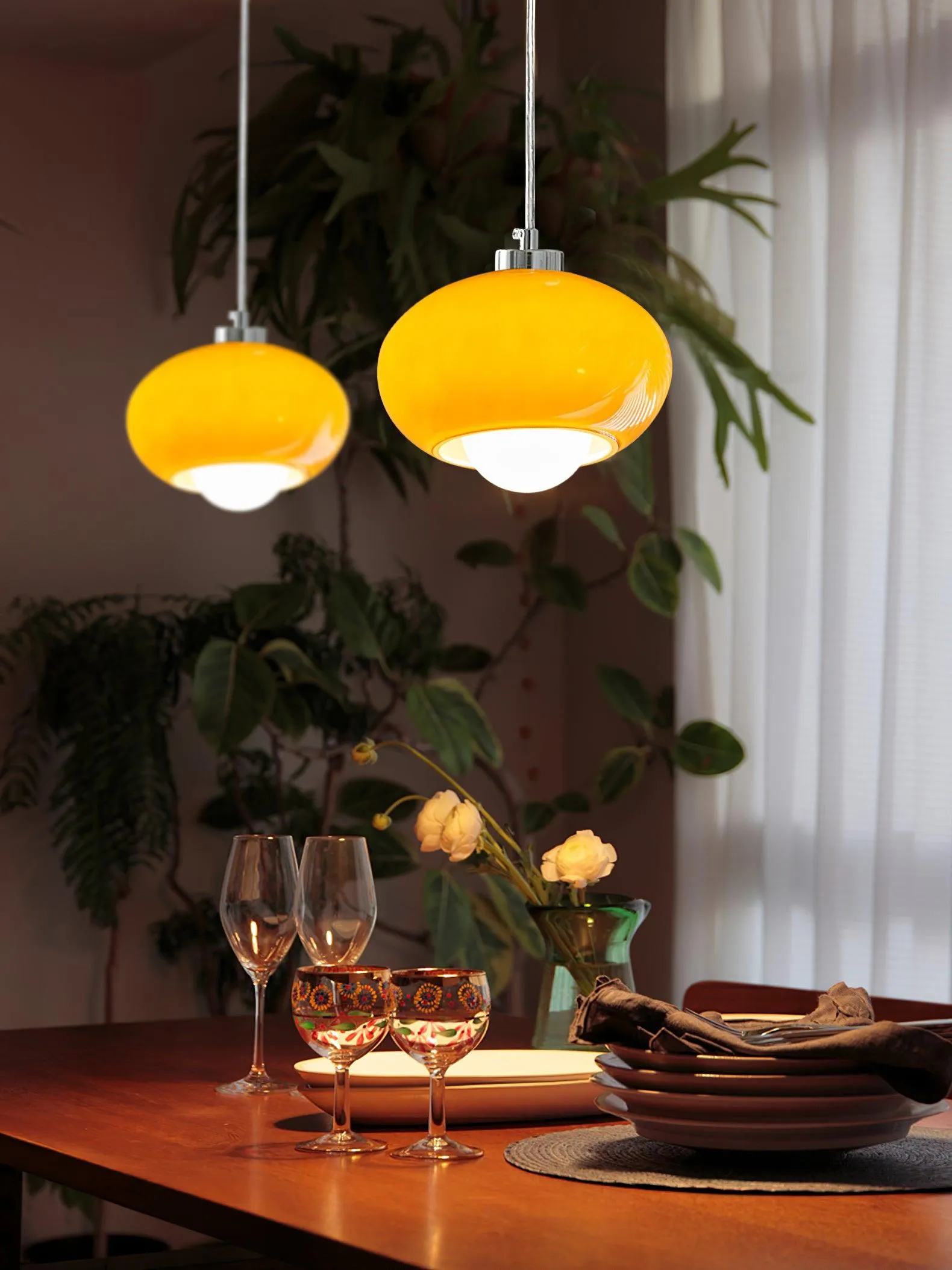 Oval Persimmon Pendant Light