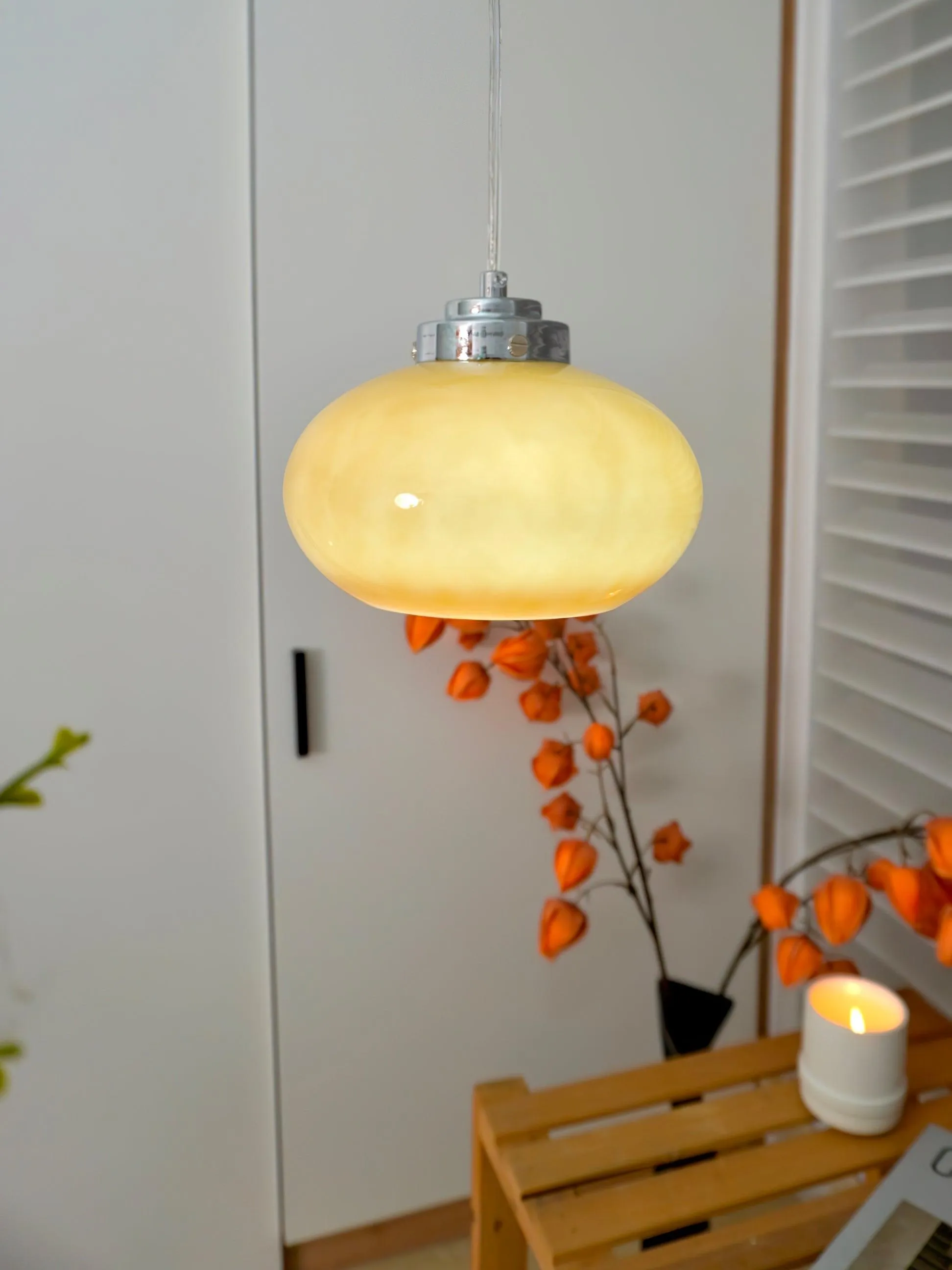 Oval Persimmon Pendant Light