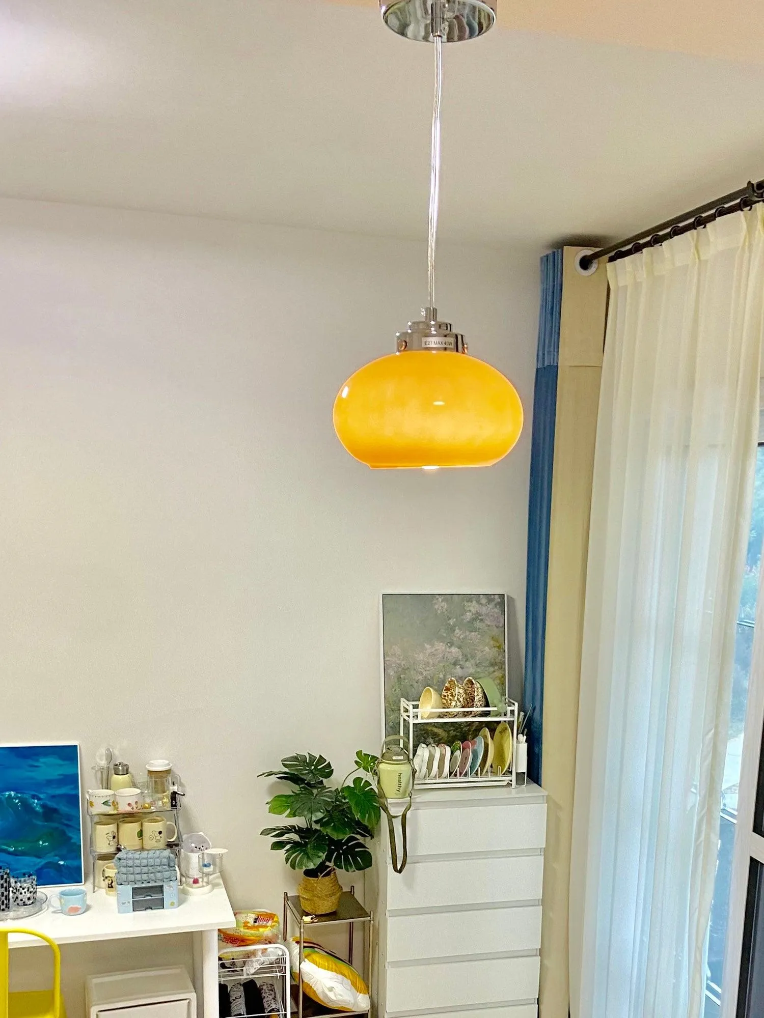 Oval Persimmon Pendant Light