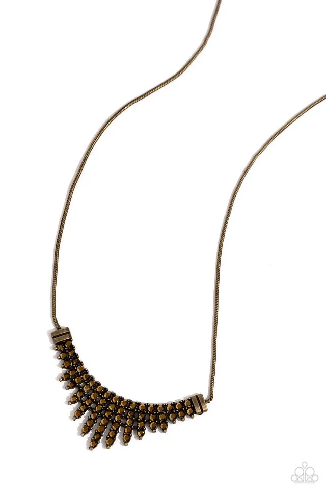 Paparazzi Necklace ~ Dramatic Diadem - Brass