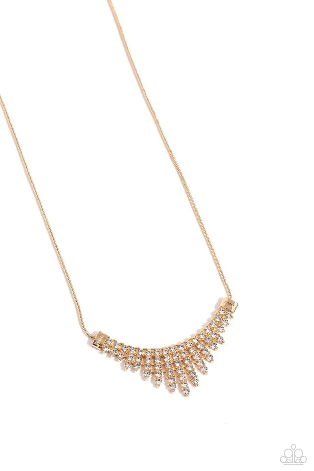 Paparazzi Necklace ~ Dramatic Diadem - Gold