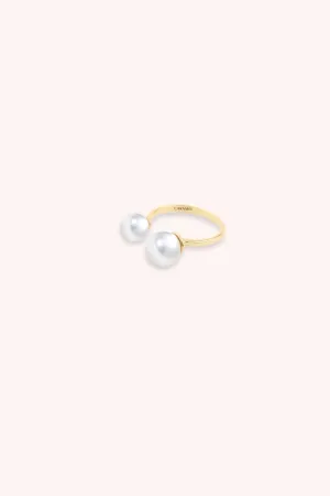 PEARL DUO CUFF RING