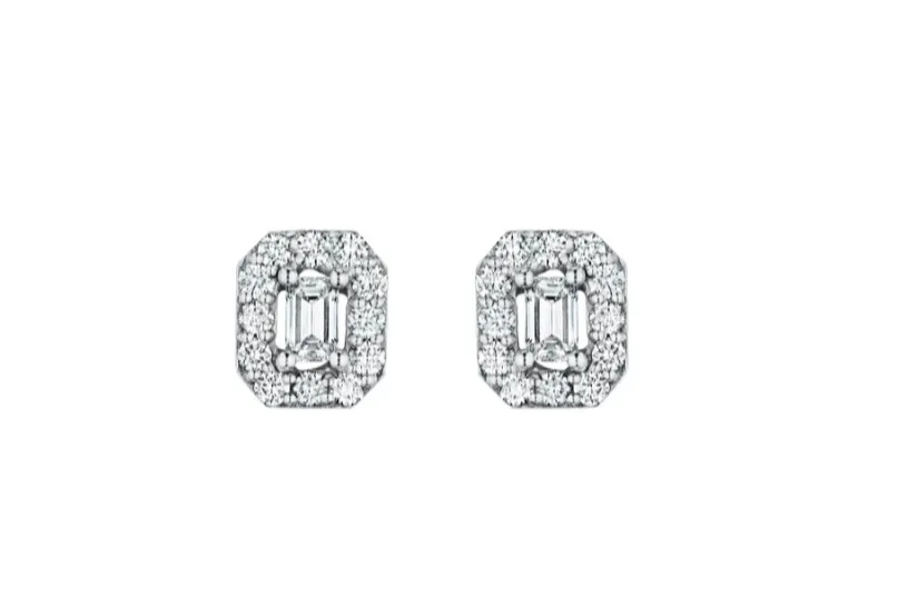 Penny Preville Emerald Cut Stud Earrings