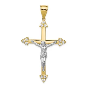 Polished Cubic Zirconia Crucifix Pendant