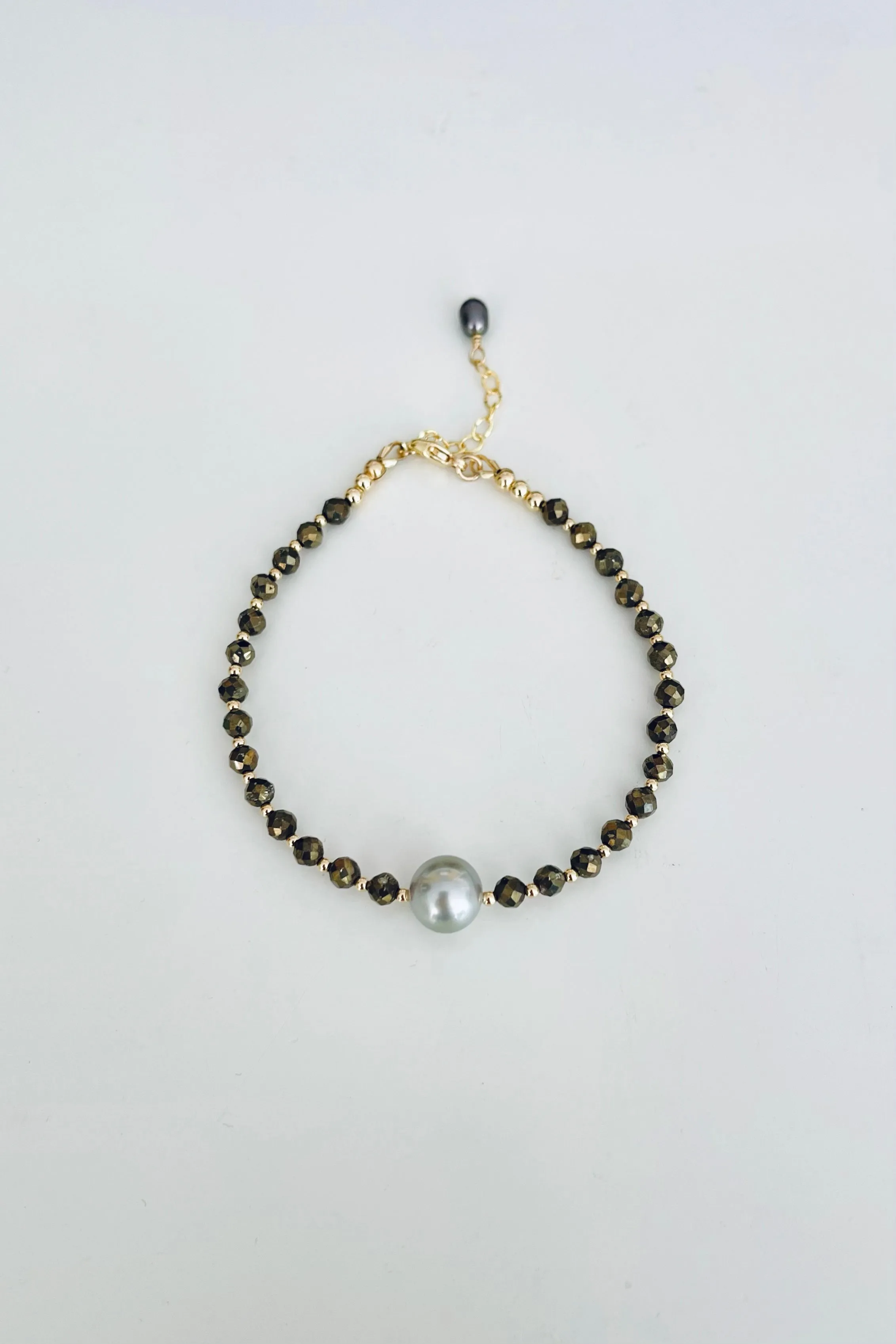 Pyrite Beaded Tahitian Bracelet