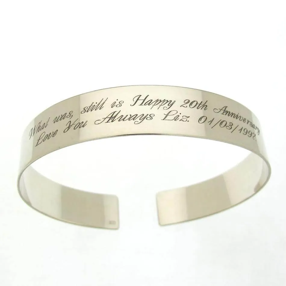 Quote bracelet - Engraved Cuff for Him