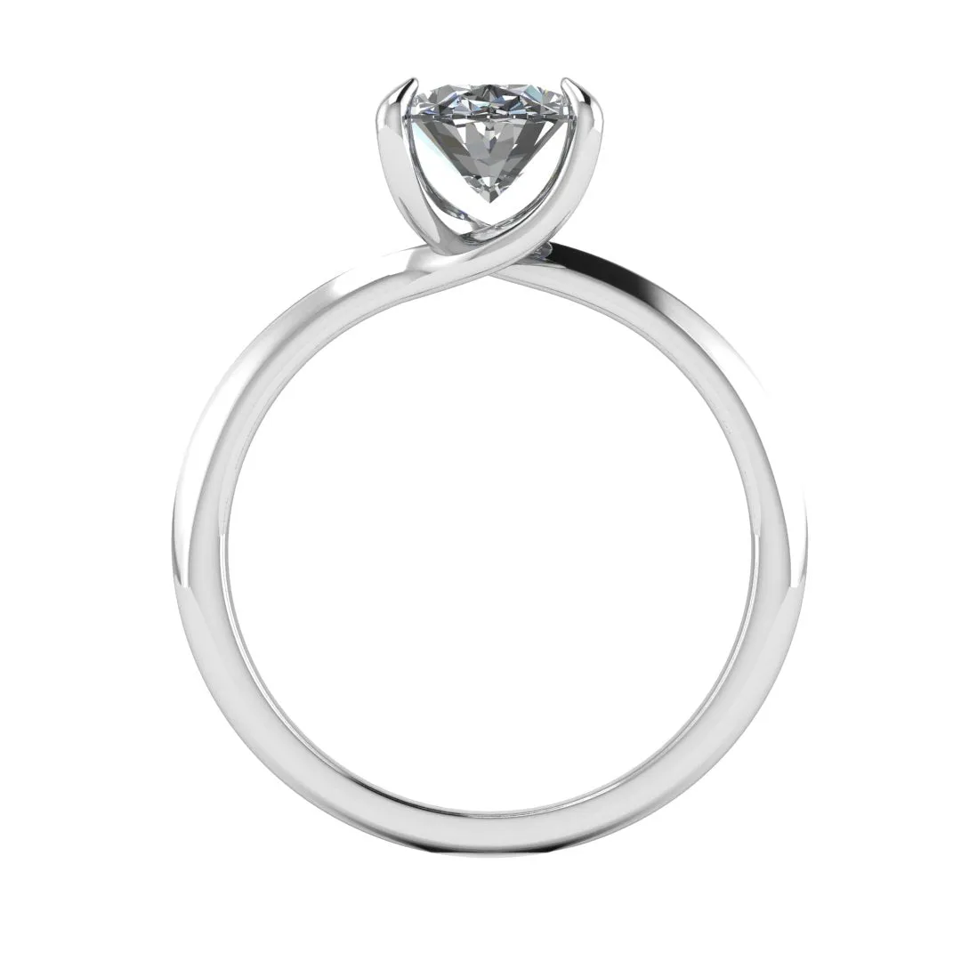 "Irie" Solitaire Oval Cut Diamond Engagement Ring SSOC04