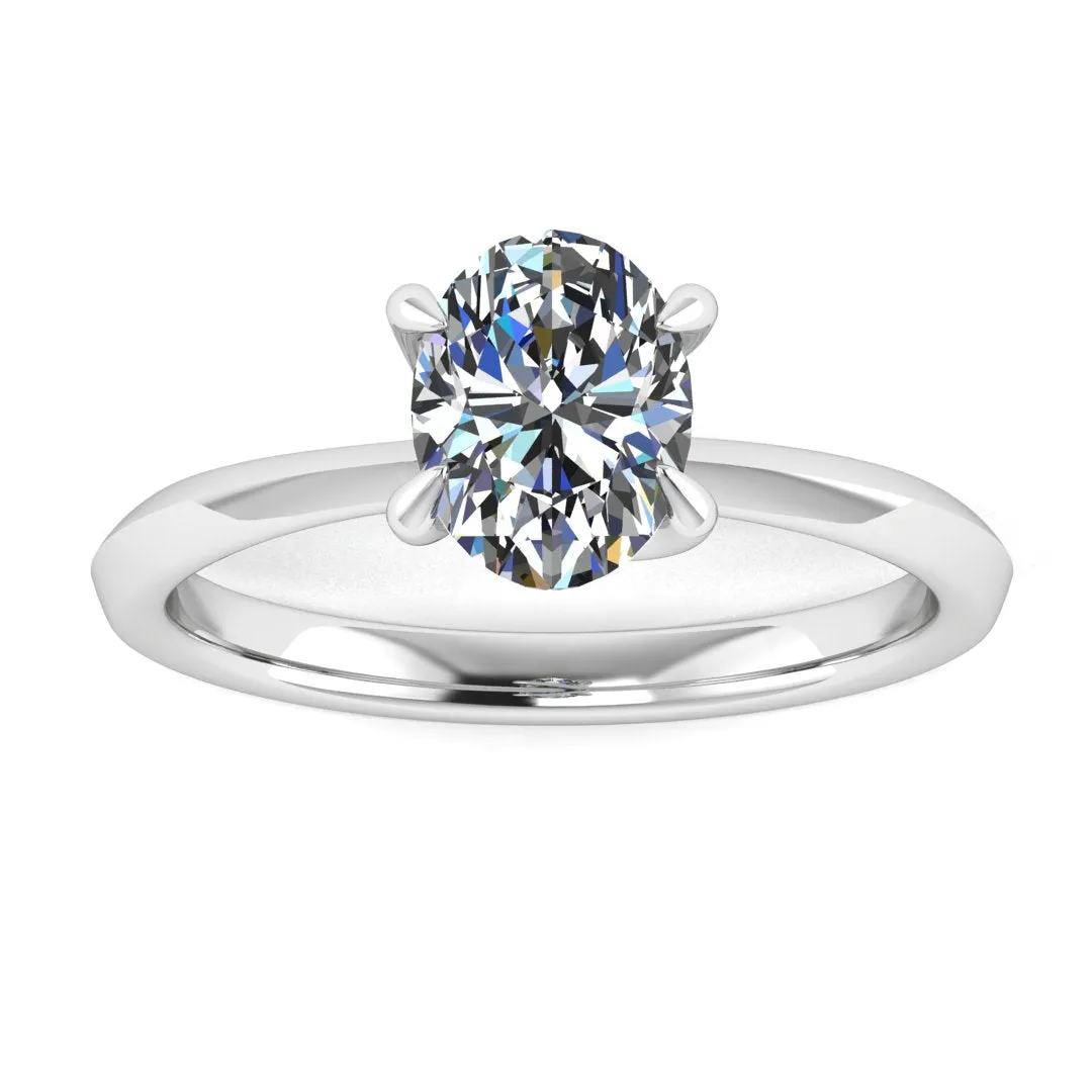 "Irie" Solitaire Oval Cut Diamond Engagement Ring SSOC04