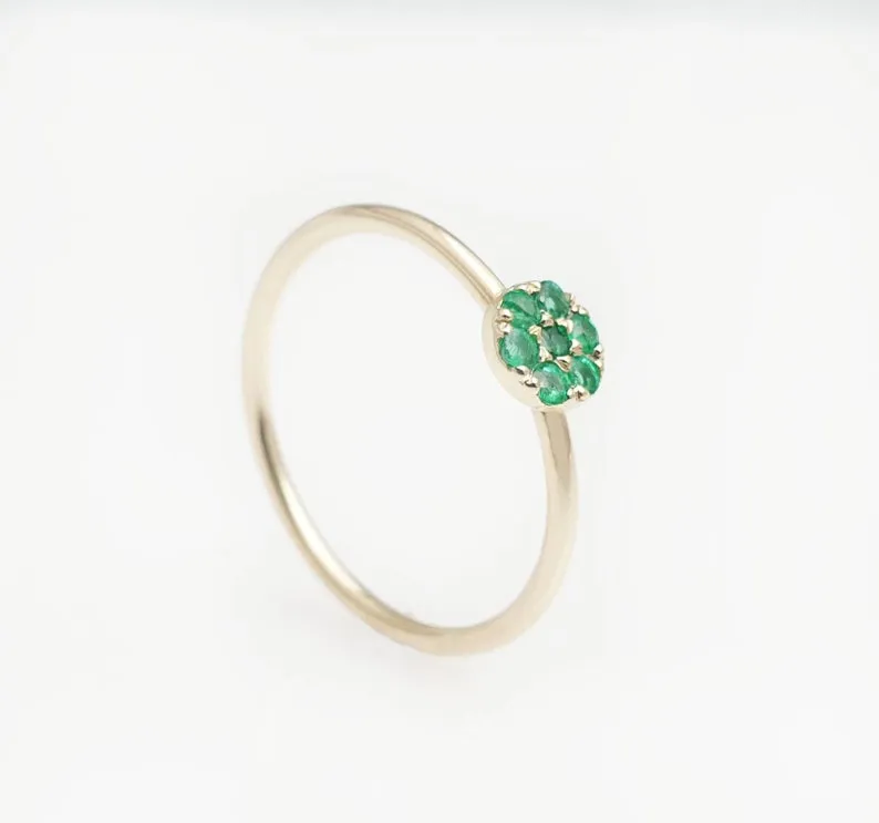 Real Emerald Ring In Solid Gold