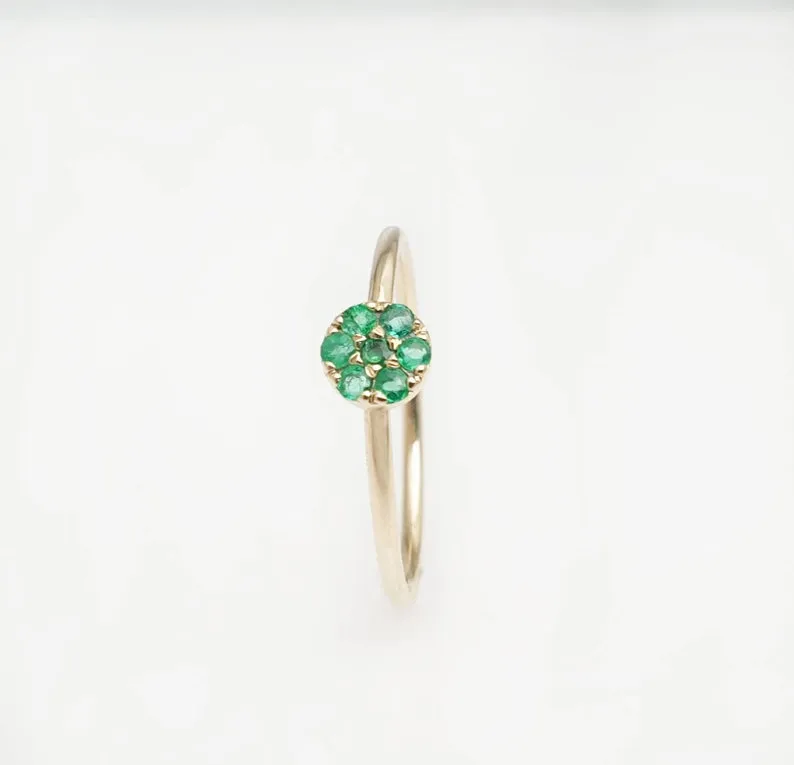 Real Emerald Ring In Solid Gold