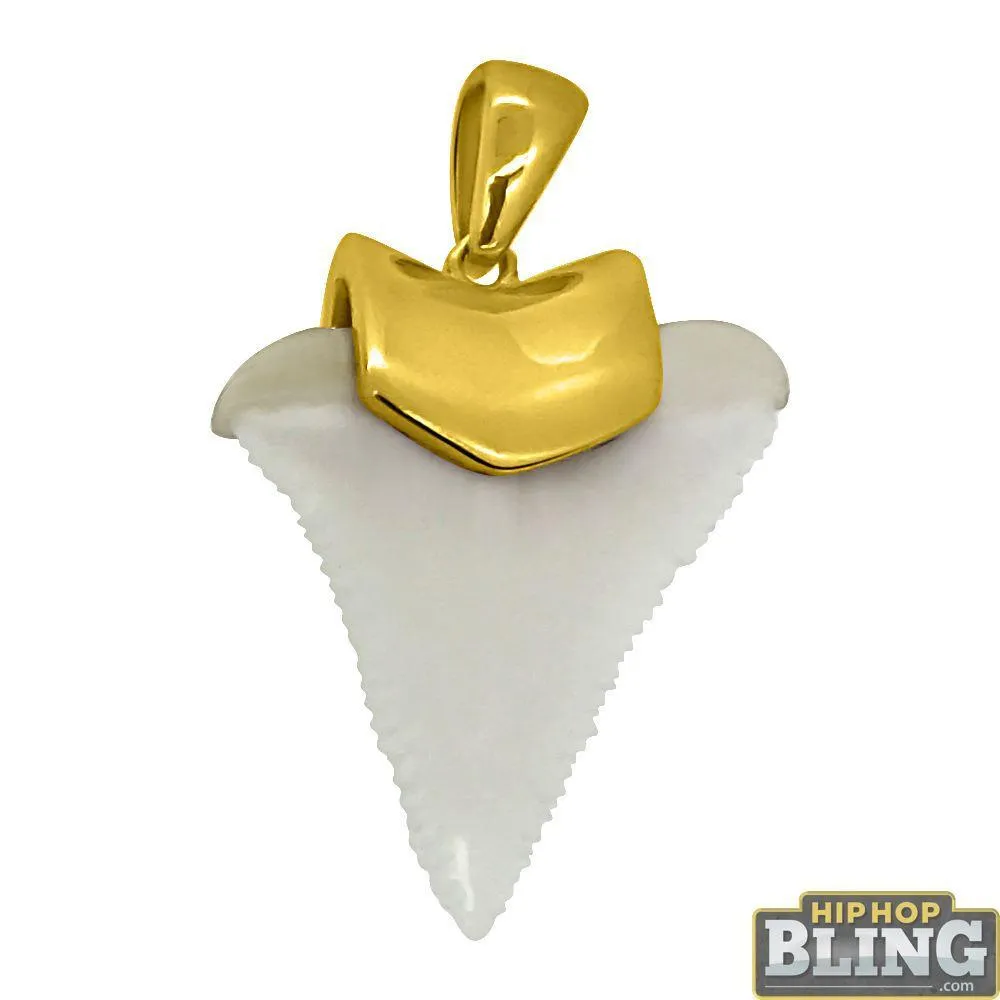 Real Shark Tooth Pendant .925 Sterling Silver