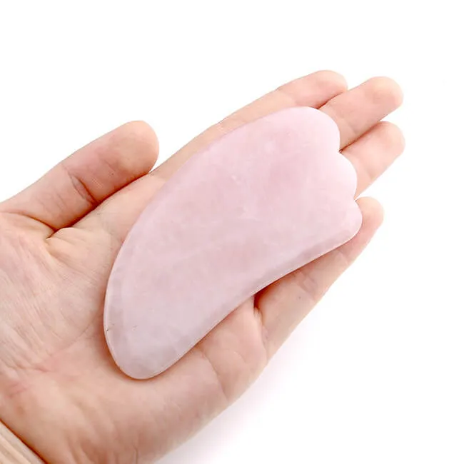 Rose Quartz Jade Roller Gua Sha Scraping Massage Tools Set | Jovivi