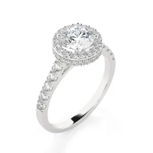 Round Lab Grown Diamond Halo Ring