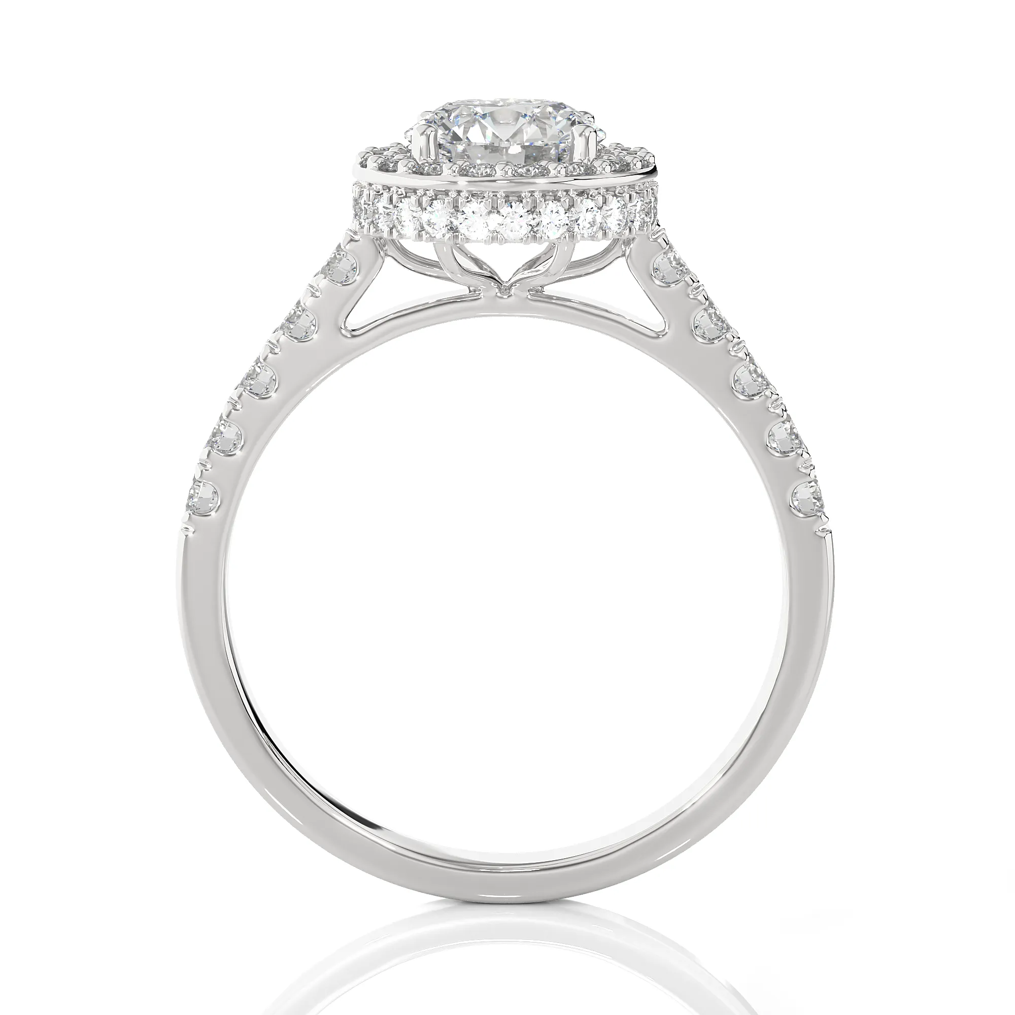 Round Lab Grown Diamond Halo Ring