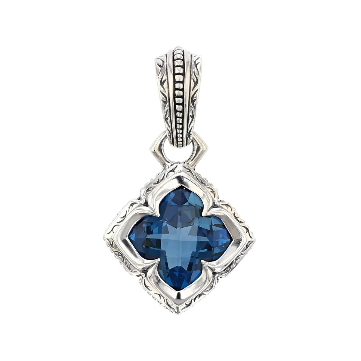 Scott Kay Sterling Silver Blue Topaz Pendant