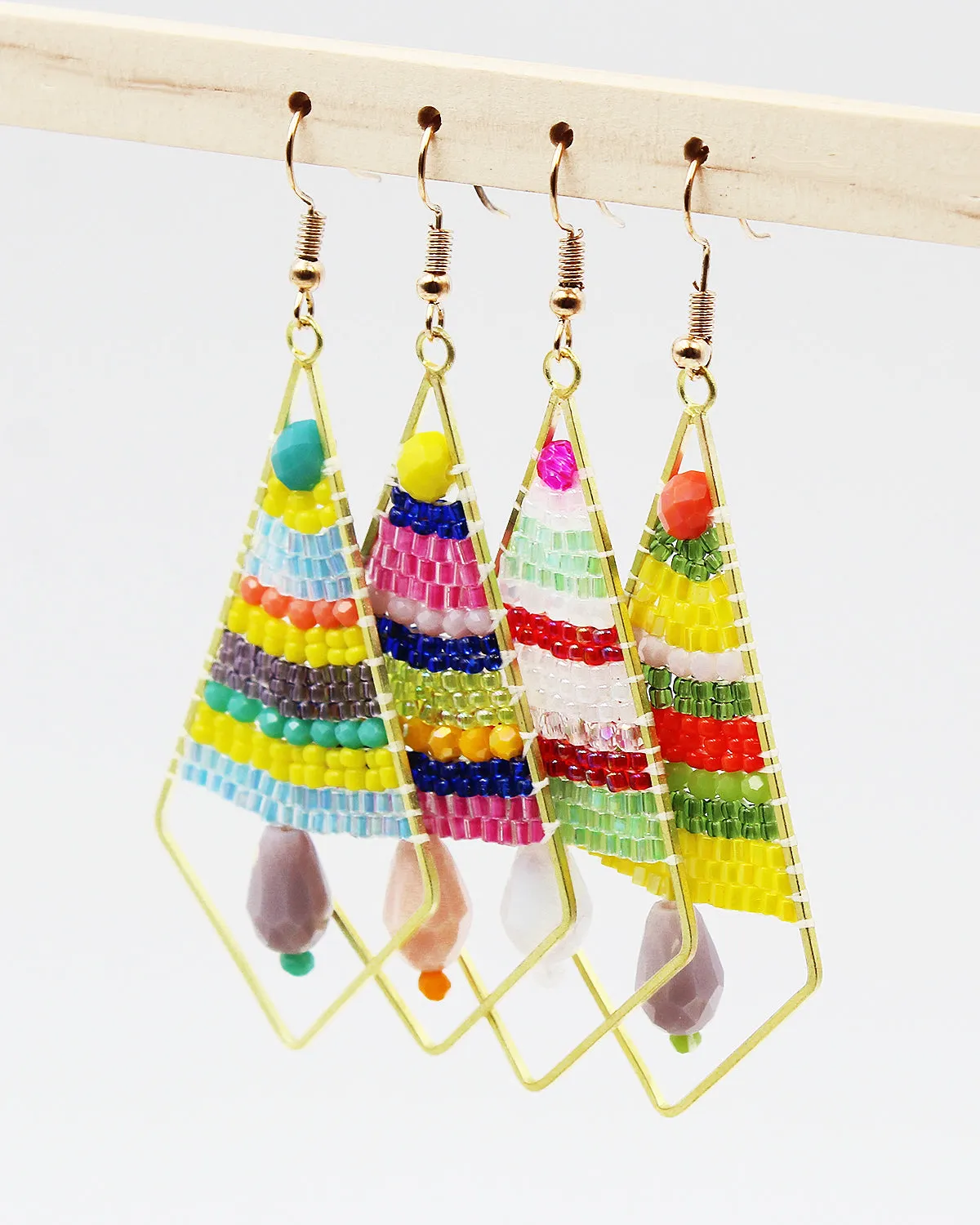 Seed Beaded Hand Crafted Earrings