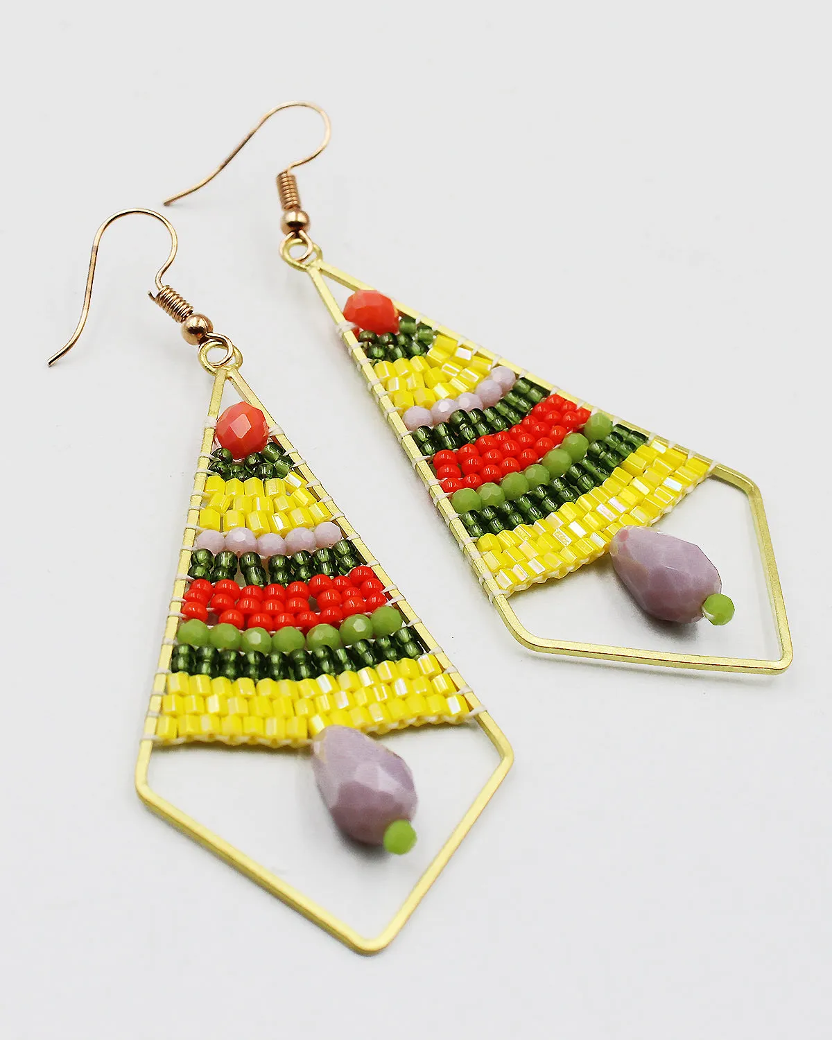 Seed Beaded Hand Crafted Earrings