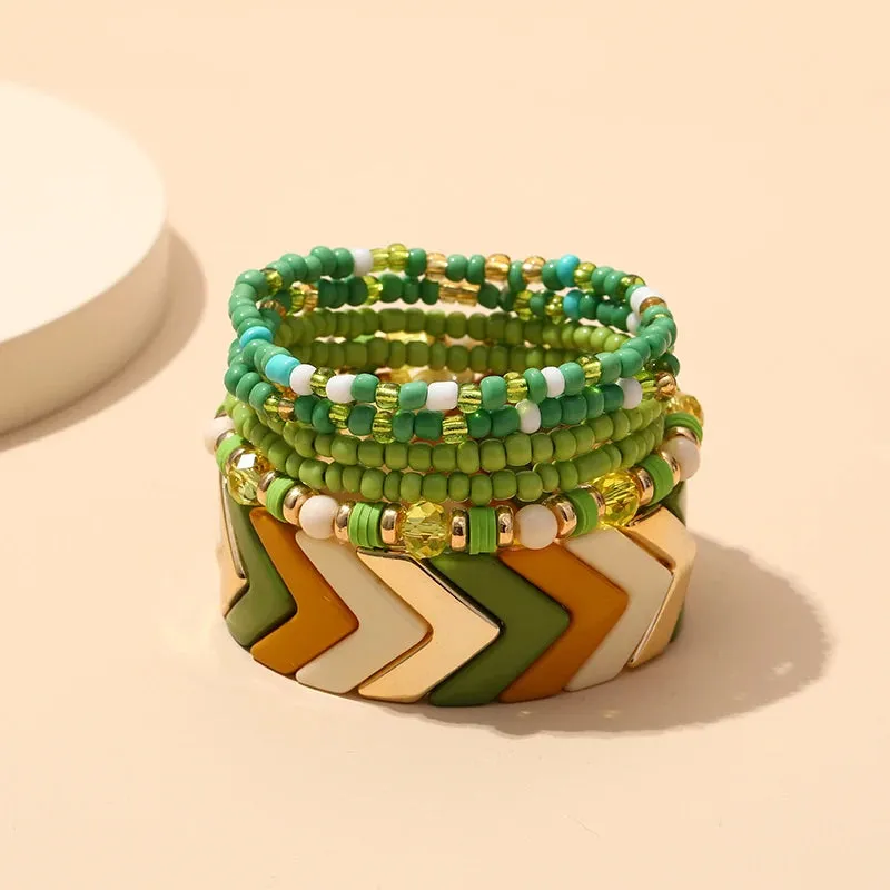 TEEK - Bohemian Multi-Layer Seed Beads Bangles