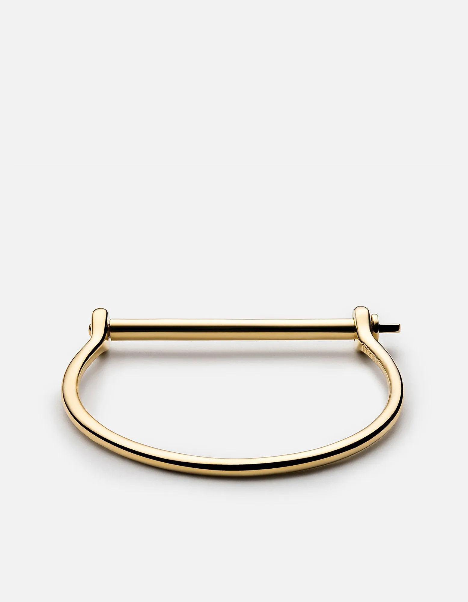 Thin Screw Cuff, Gold