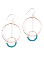 Thread and Hoop Earrings