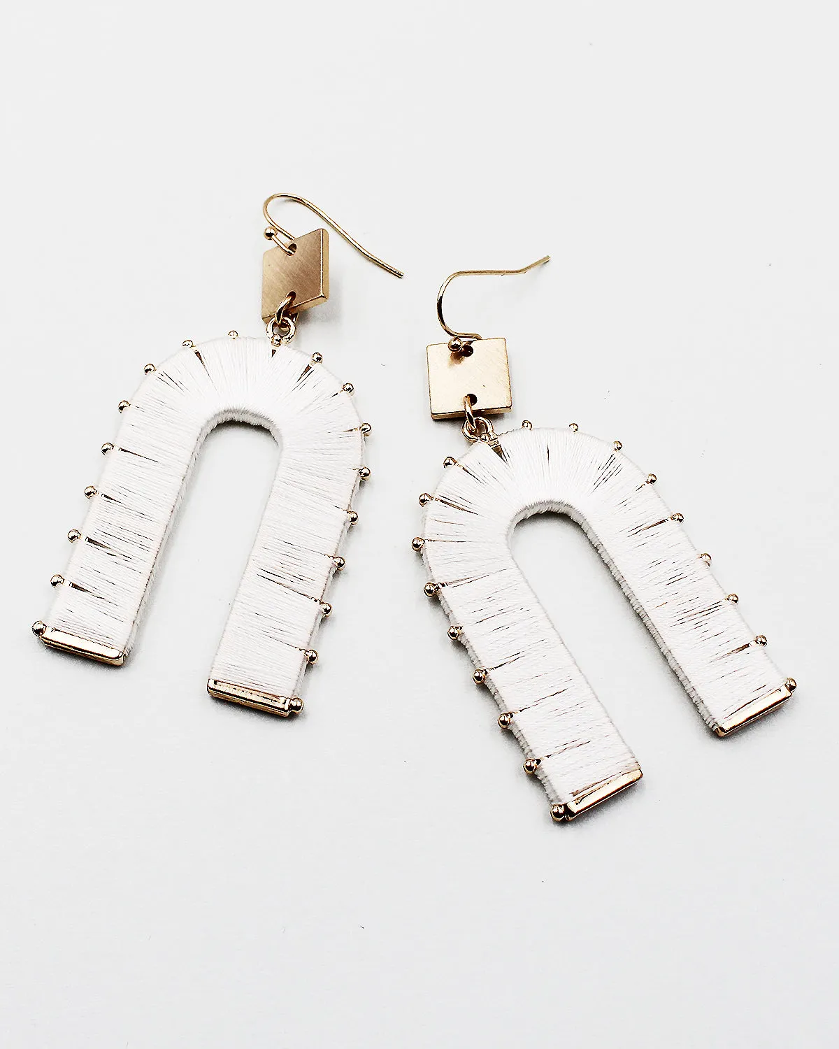 Thread Wrapped Arch Drop Earrings