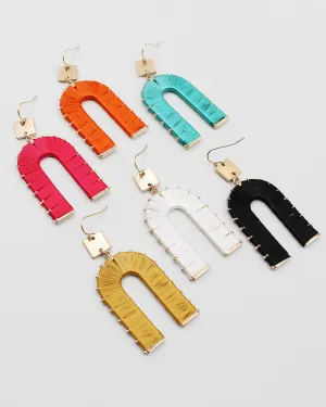 Thread Wrapped Arch Drop Earrings