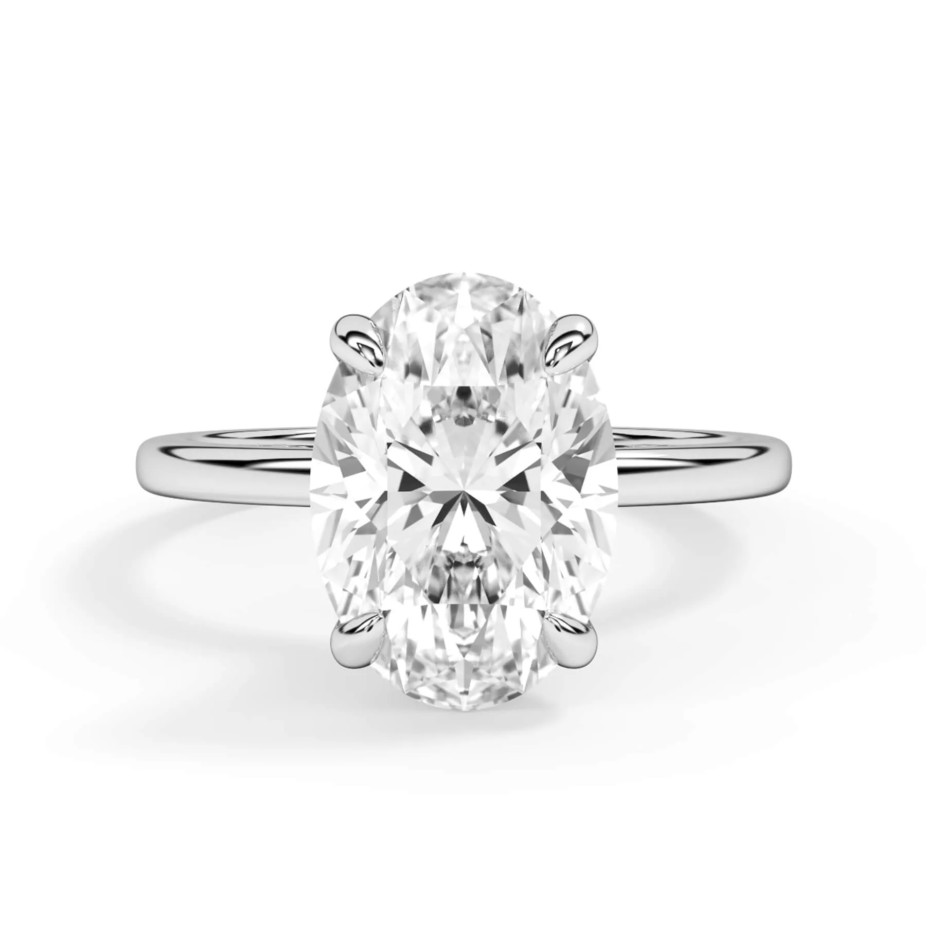 Under Halo Diamond Wrap Engagement Ring - White Gold Wrap