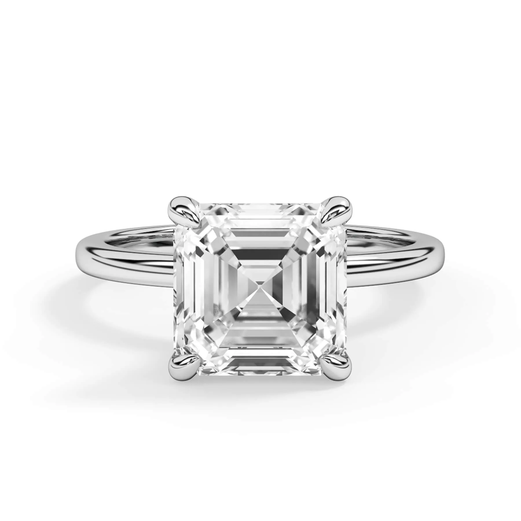 Under Halo Diamond Wrap Engagement Ring - White Gold Wrap