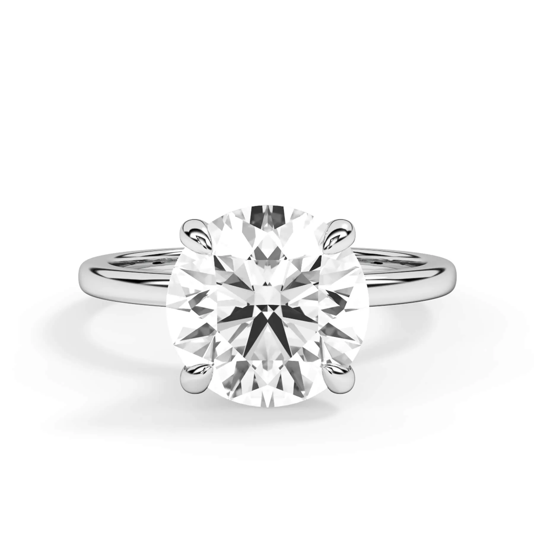 Under Halo Diamond Wrap Engagement Ring - White Gold Wrap