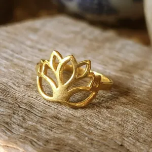 VERMEIL / 925 GOLD LOTUS RING