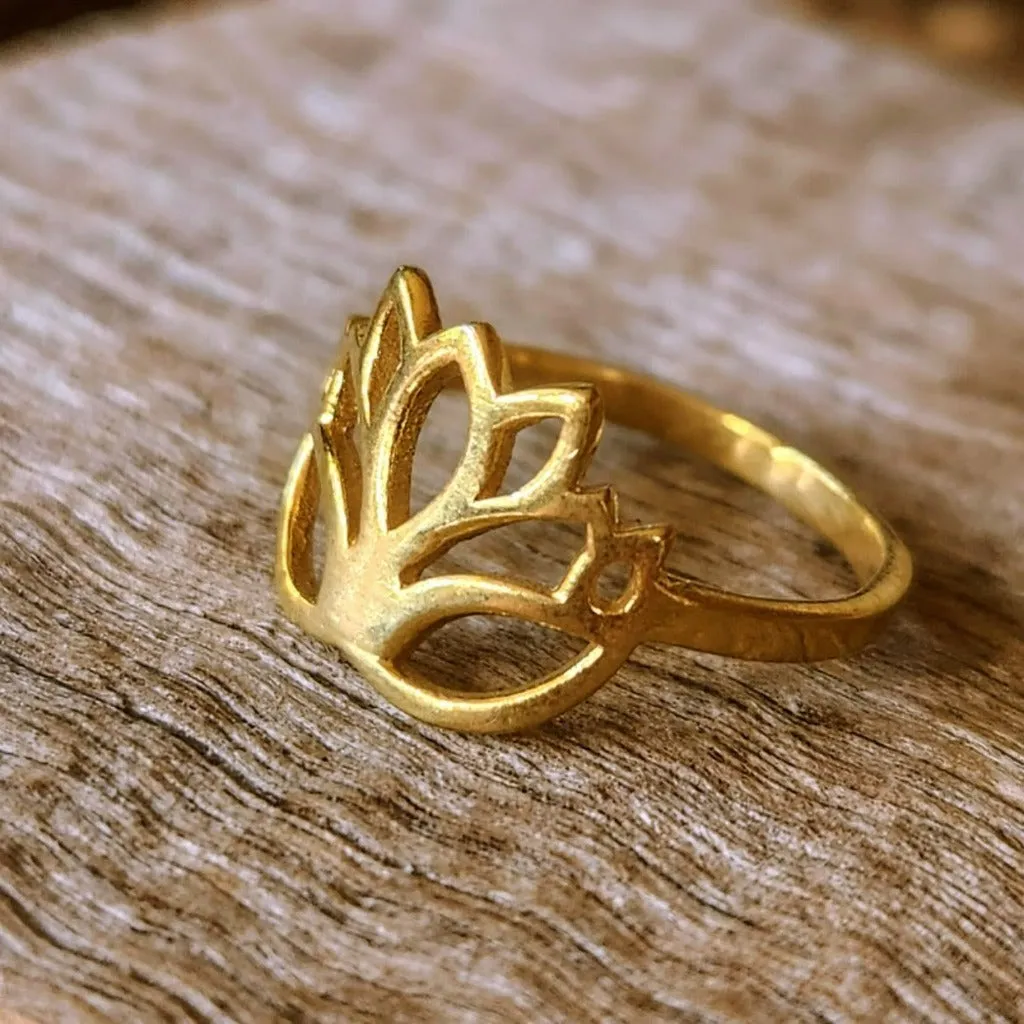 VERMEIL / 925 GOLD LOTUS RING