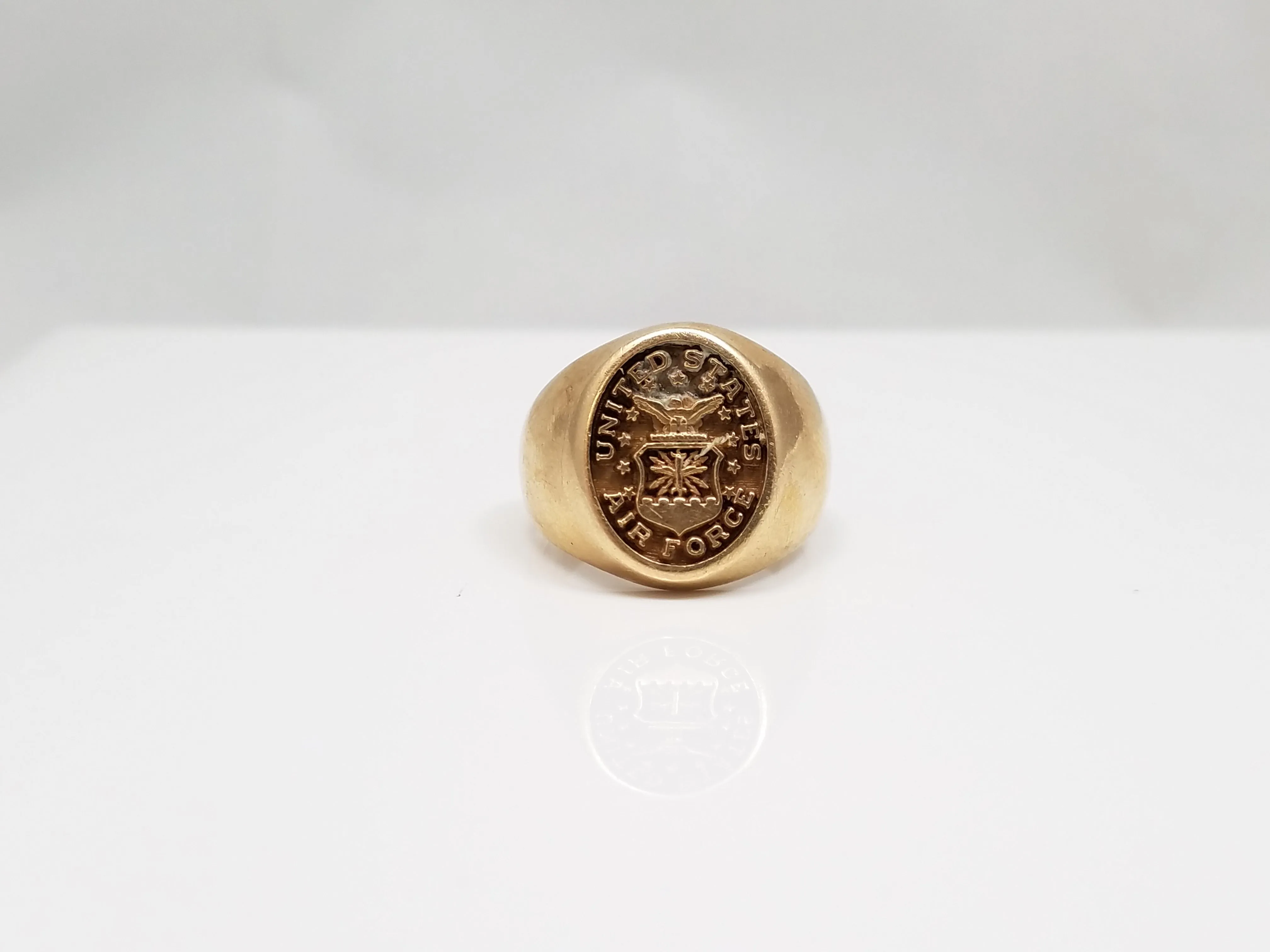 Vintage Solid 14k Yellow Gold United States Air Force Ring