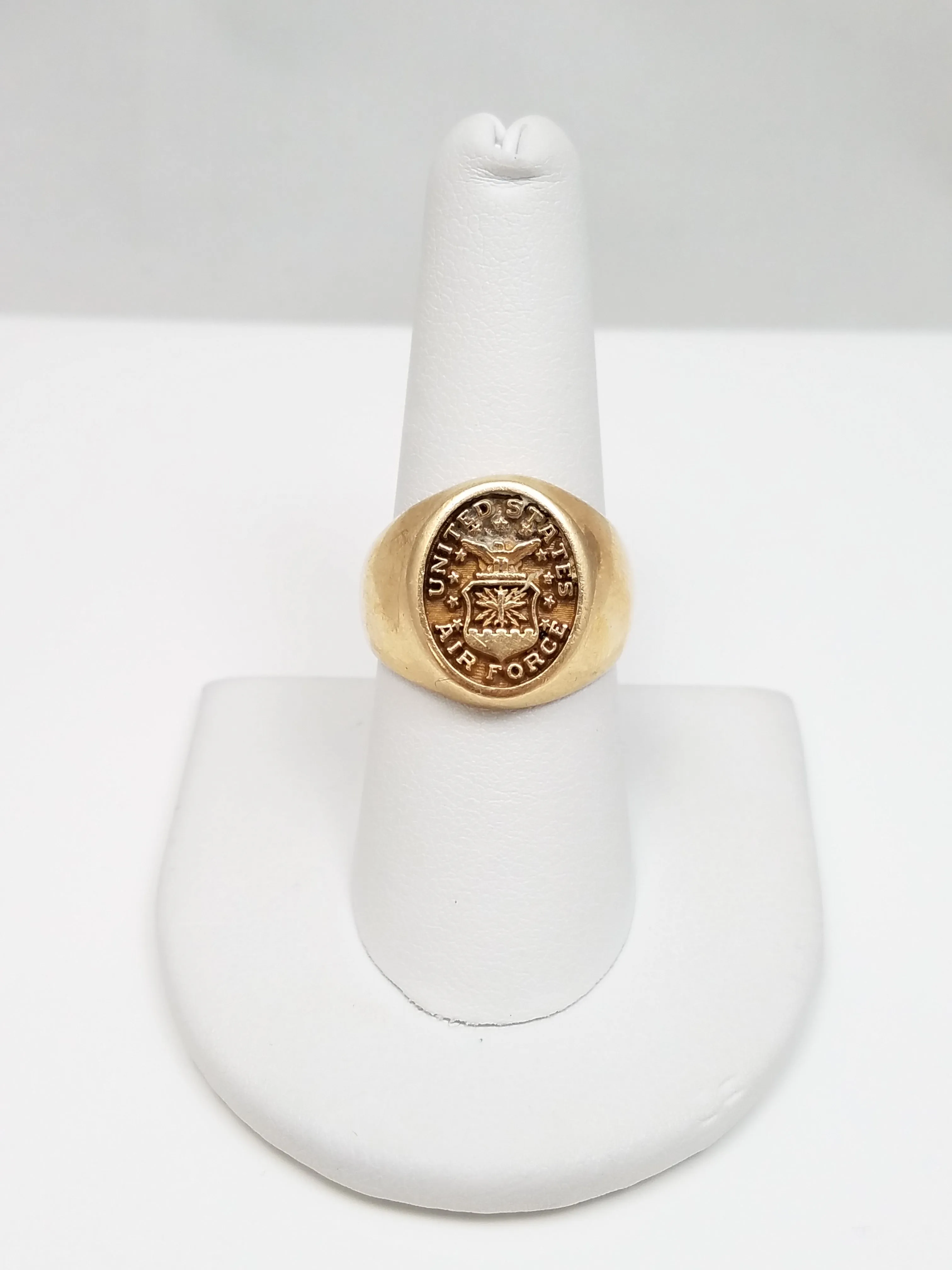 Vintage Solid 14k Yellow Gold United States Air Force Ring