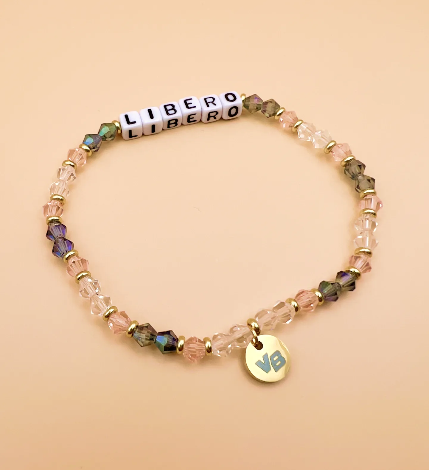 Volleyball Position Word Letter Bead Bracelet - LIBERO