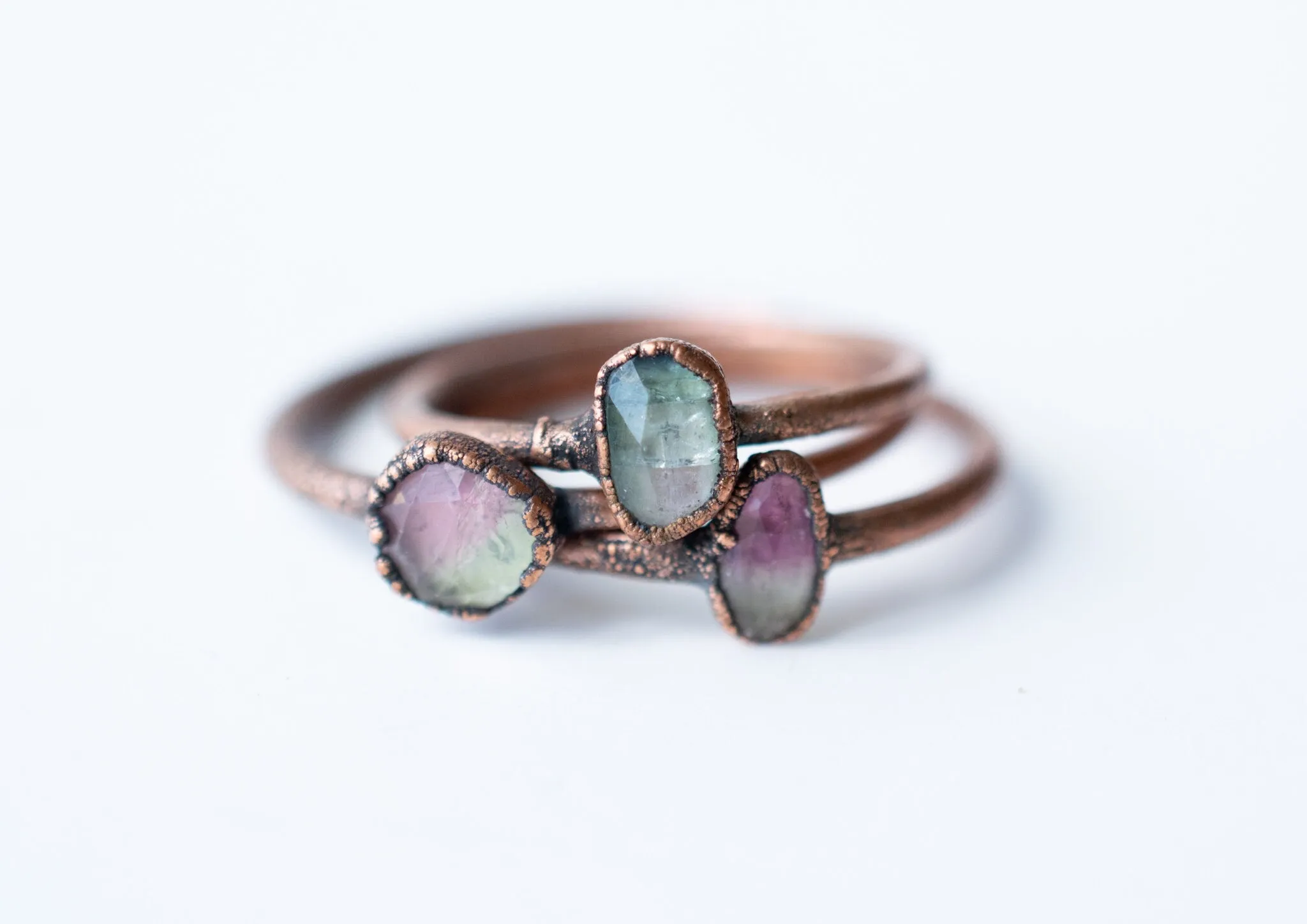 Watermelon tourmaline ring | Faceted tourmaline ring