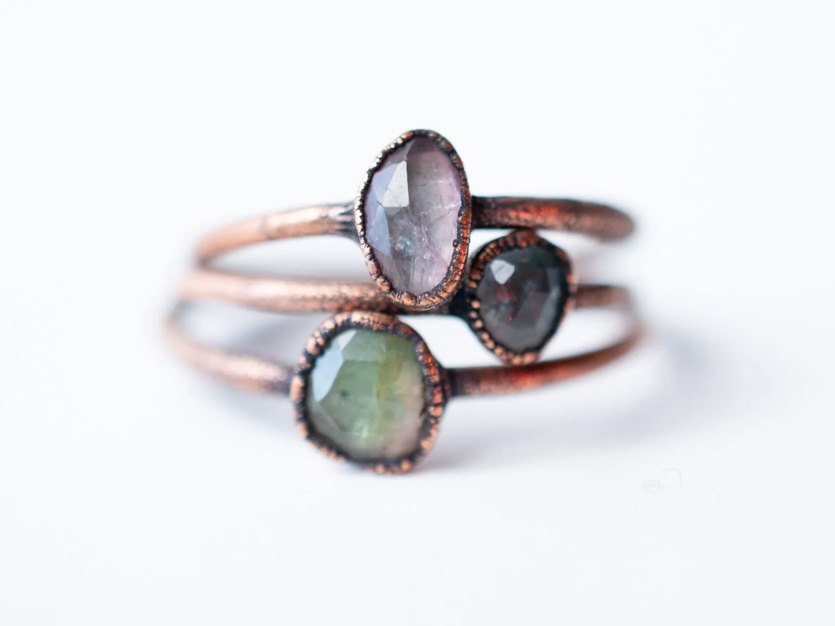 Watermelon tourmaline ring | Faceted tourmaline ring