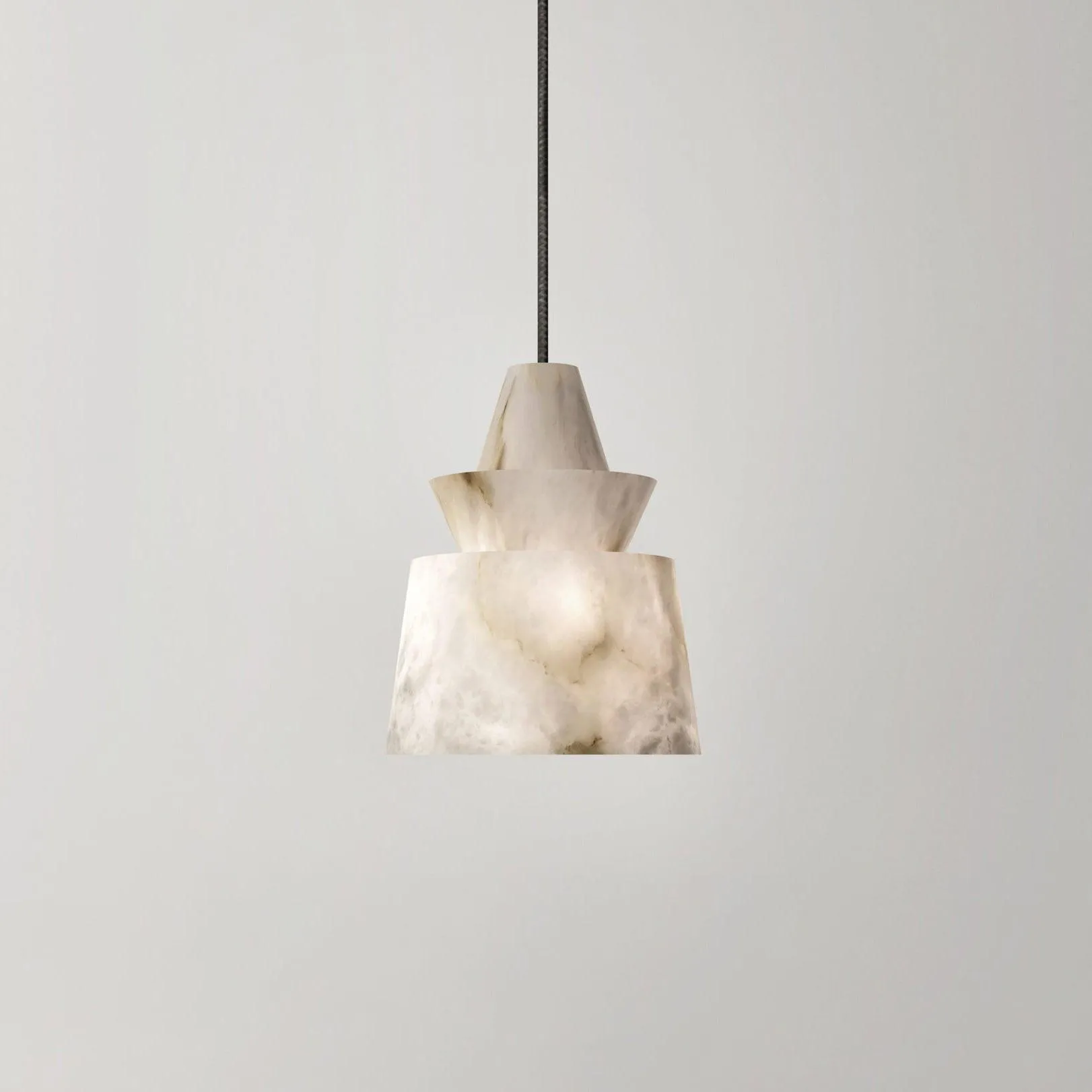 White Alabaster  Pendant Light