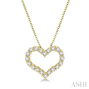 Yellow Gold Diamond Heart Pendant